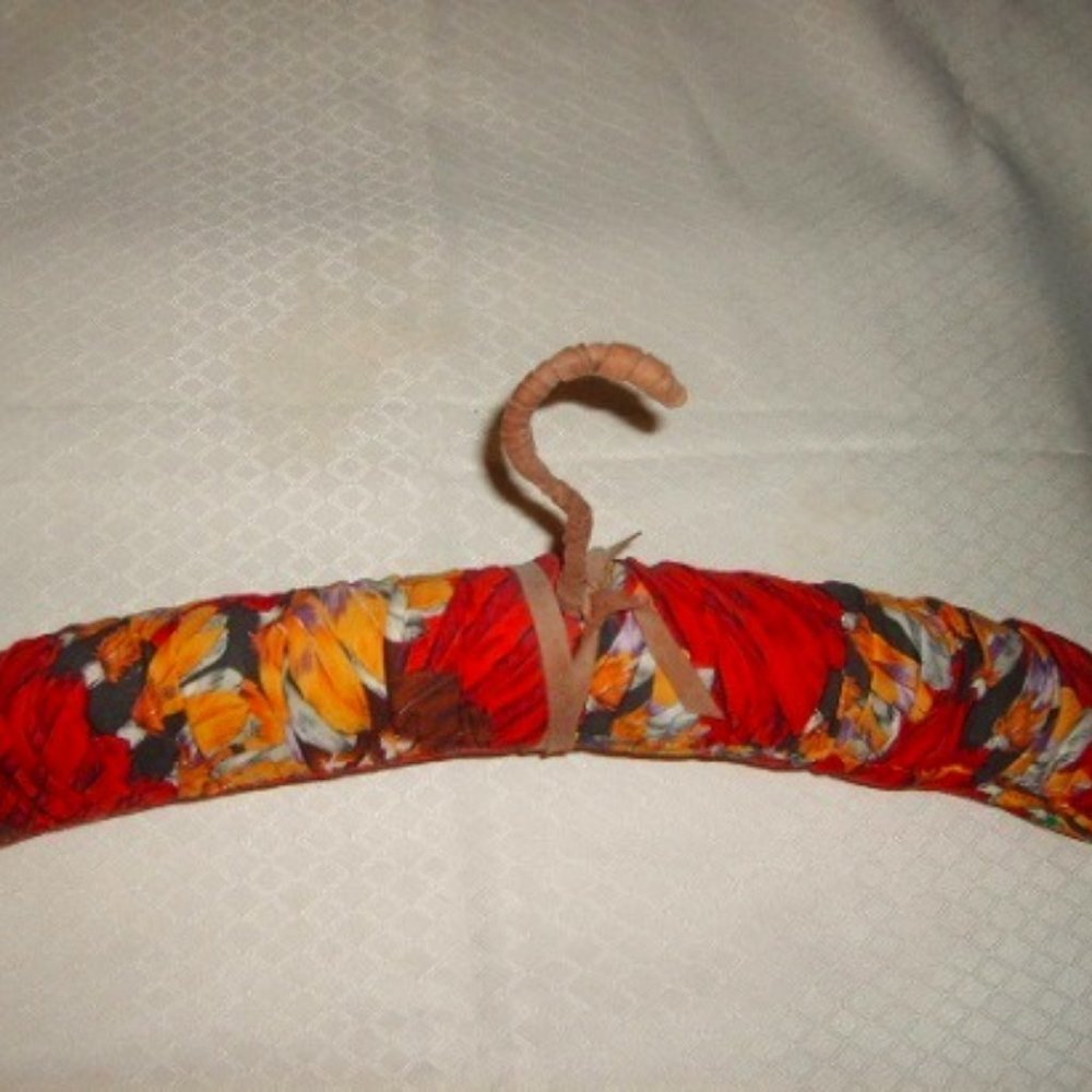 Padded Hanger Southwestern Fabric Leather Wrap Handmade